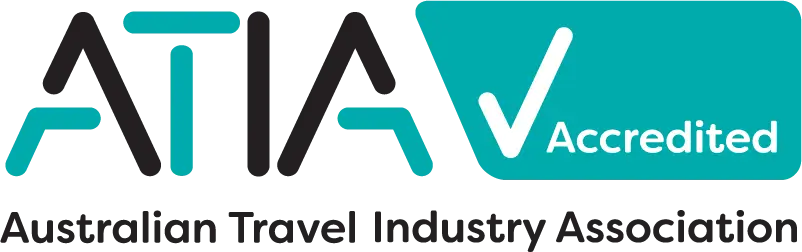 Logo of the Australian Travel Industry Association (ATIA) with an 'Accredited' checkmark badge.