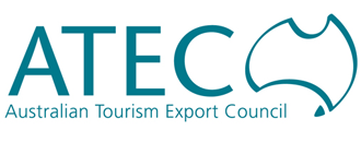 Logo of the Australian Tourism Export Council (ATEC) featuring a stylized kangaroo outline.