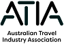Australian Textile Industry Association logo with black text and geometric design