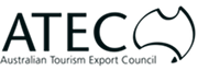 Australian Tourism Export Council logo with stylized kangaroo silhouette