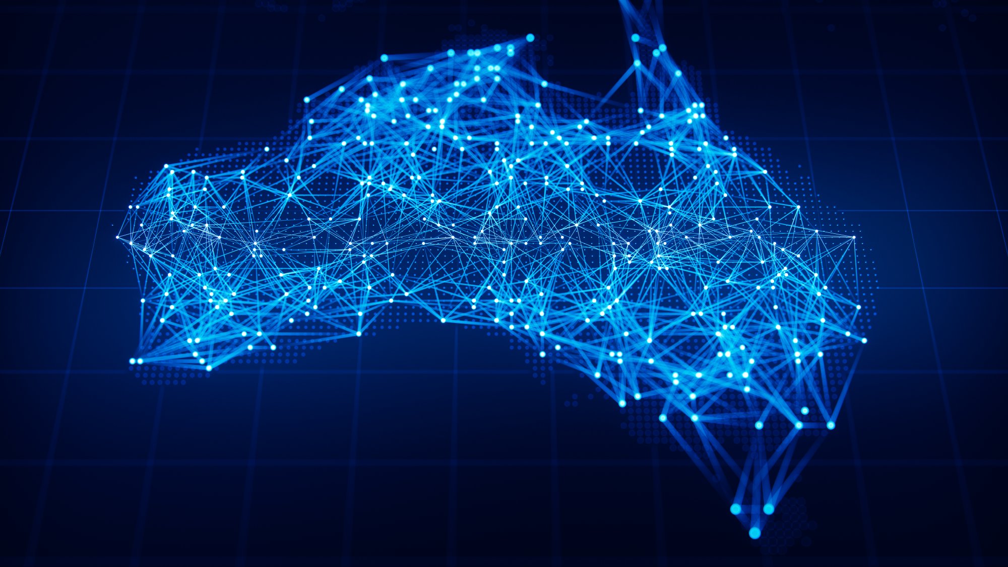 An abstract digital representation of a brain or neural network composed of interconnected glowing