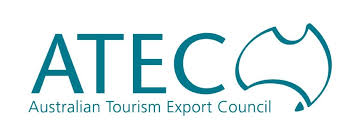 Logo of the Australian Tourism Export Council (ATEC) featuring a stylized map of Australia.