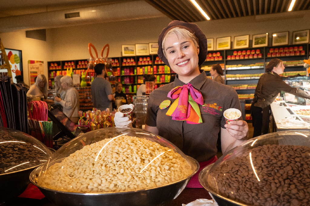 Chocolate Shop Staff with Confectionery Display yarra-valley22